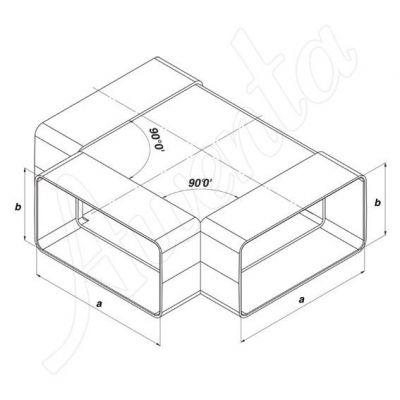Trójnik poziomy płaski 55x110 KP55-26