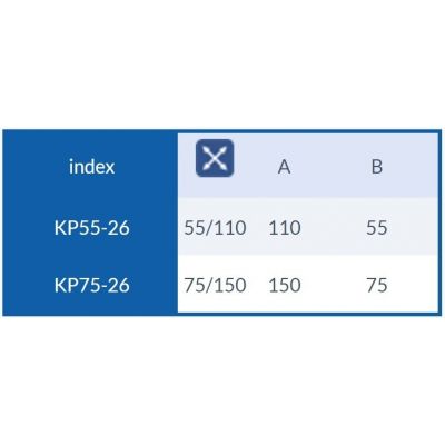 Trójnik poziomy płaski 55x110 KP55-26