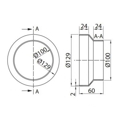 Redukcja  PVC fi 100/125