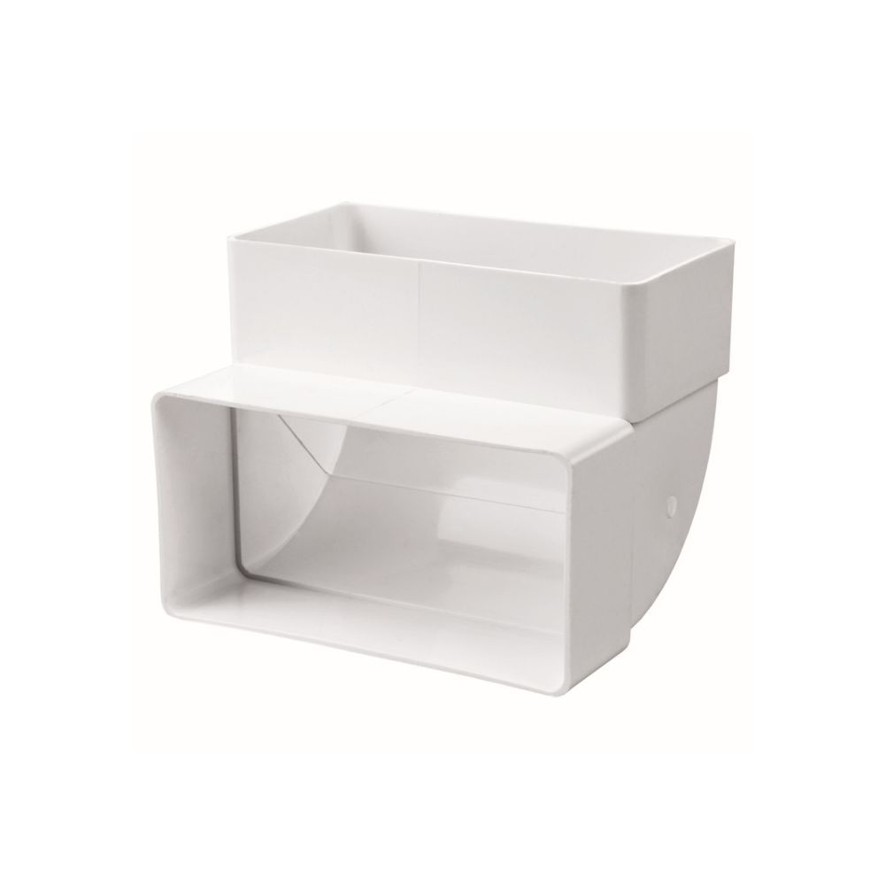 kolano pionowe prostokątne 90 ° PVC 120x60mm 