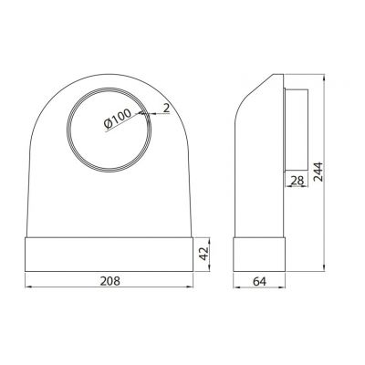 Kolano  PVC 204x60 