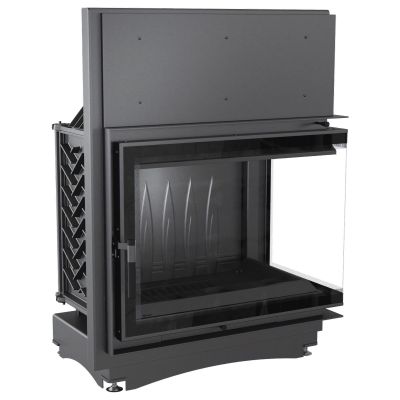 Wkład kominkowy narożny prawy żeliwny AMELIA DECO 21kW | ø200mm