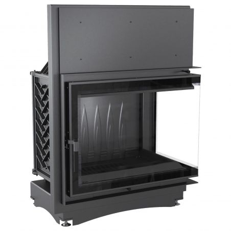 Wkład kominkowy narożny prawy żeliwny AMELIA DECO 21kW | ø200mm