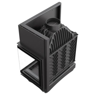 Wkład kominkowy narożny prawy żeliwny AMELIA DECO 21kW | ø200mm