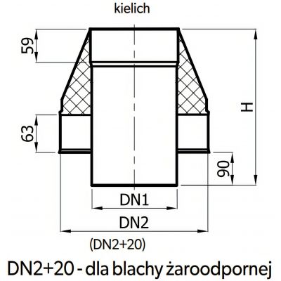 Ustnik dwuścienny żaroodporny czarny