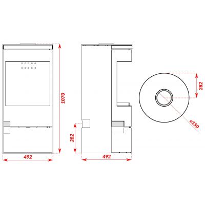 Piec wolnostojący PANADERO AKITA 7,4kW