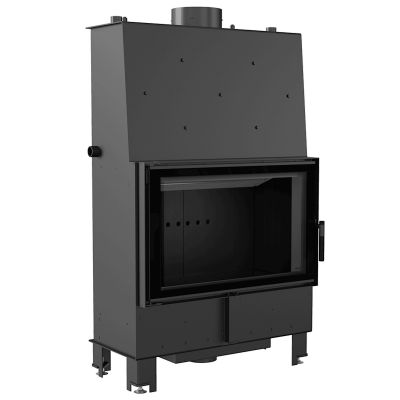 Wkład kominkowy LUCY PW/W DG BLACK 16kW - płaszcz wodny, podwójna szyba