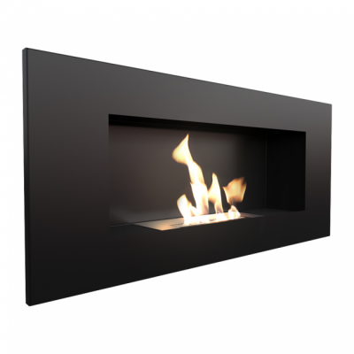Biokominek DELTA 2 czarny 400x900mm z biopojemnikiem TÜV