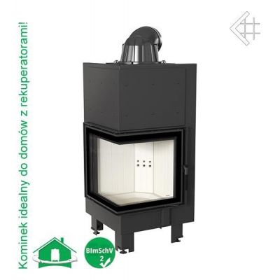 Wkład kominkowy 12 kW MBN L BS lewy (szyby łączone bez szprosa)